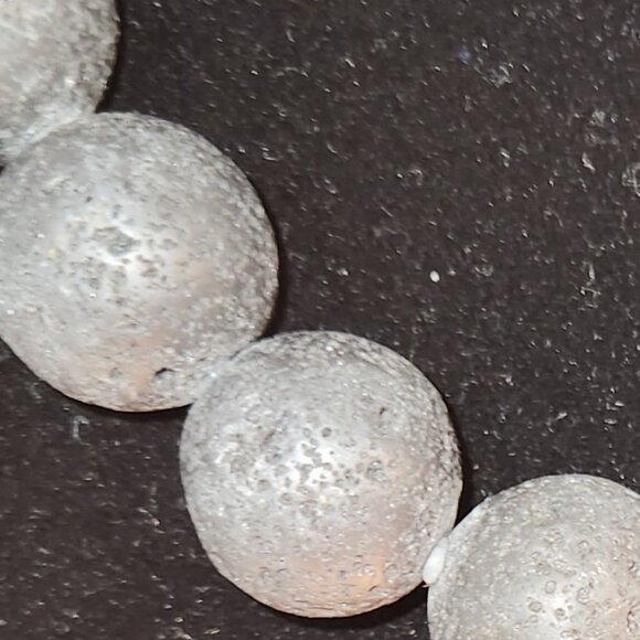 Black Lava Stone Necklace & Earring Set - Picture 3 of 6